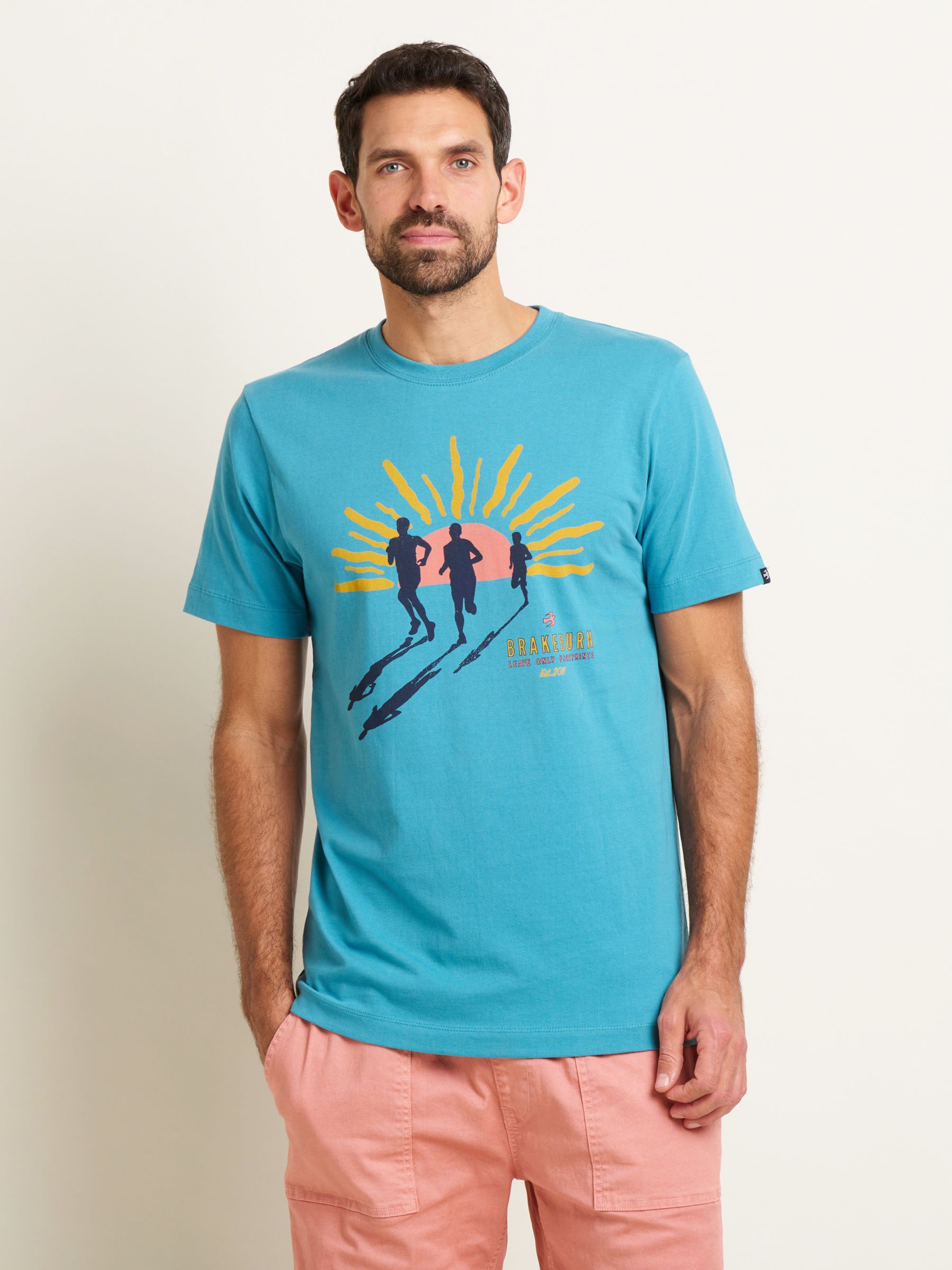 Brakeburn Runners Graphic T-Shirt, Blue, XL