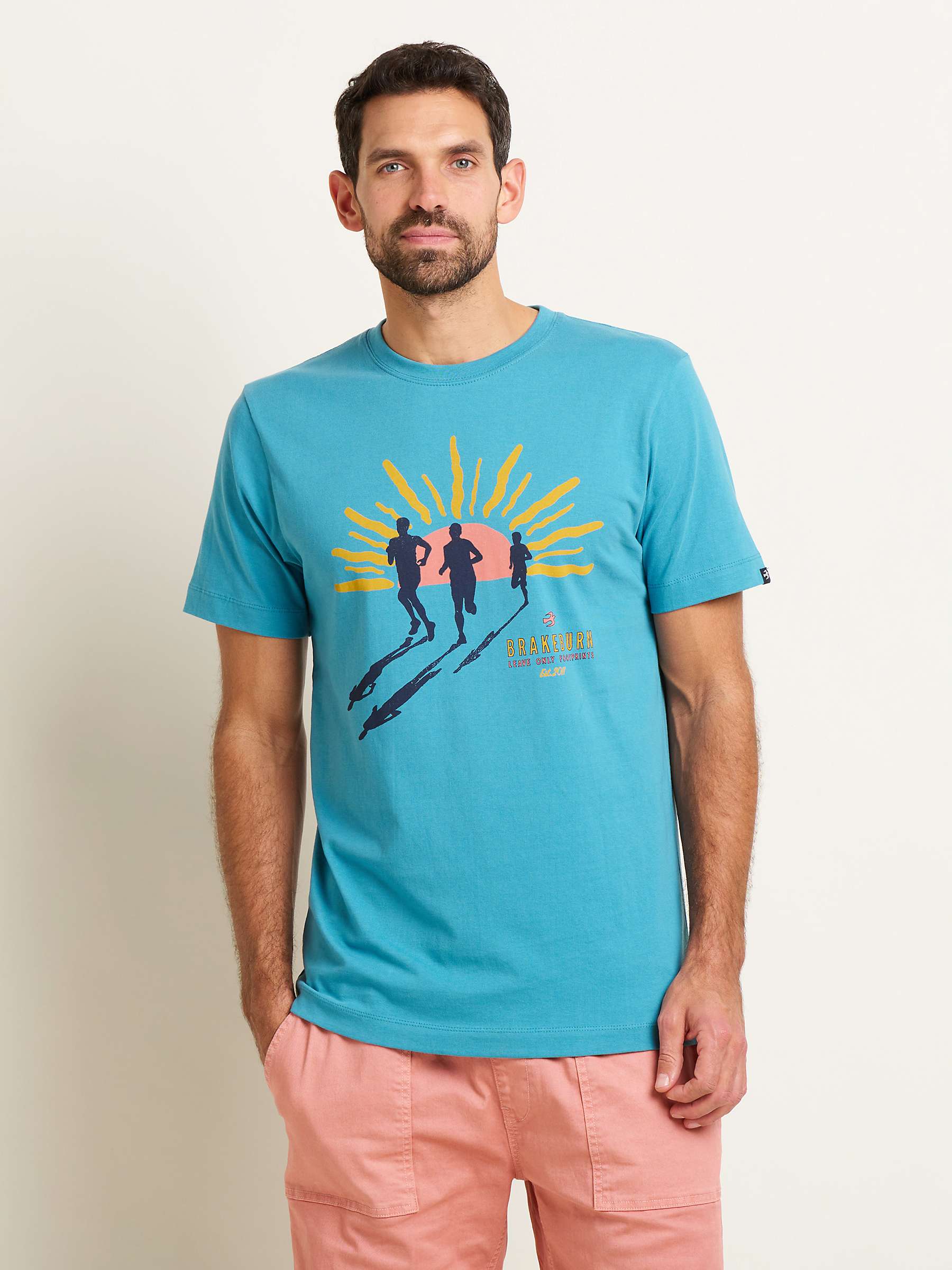 Buy Brakeburn Runners Graphic T-Shirt, Blue Online at johnlewis.com