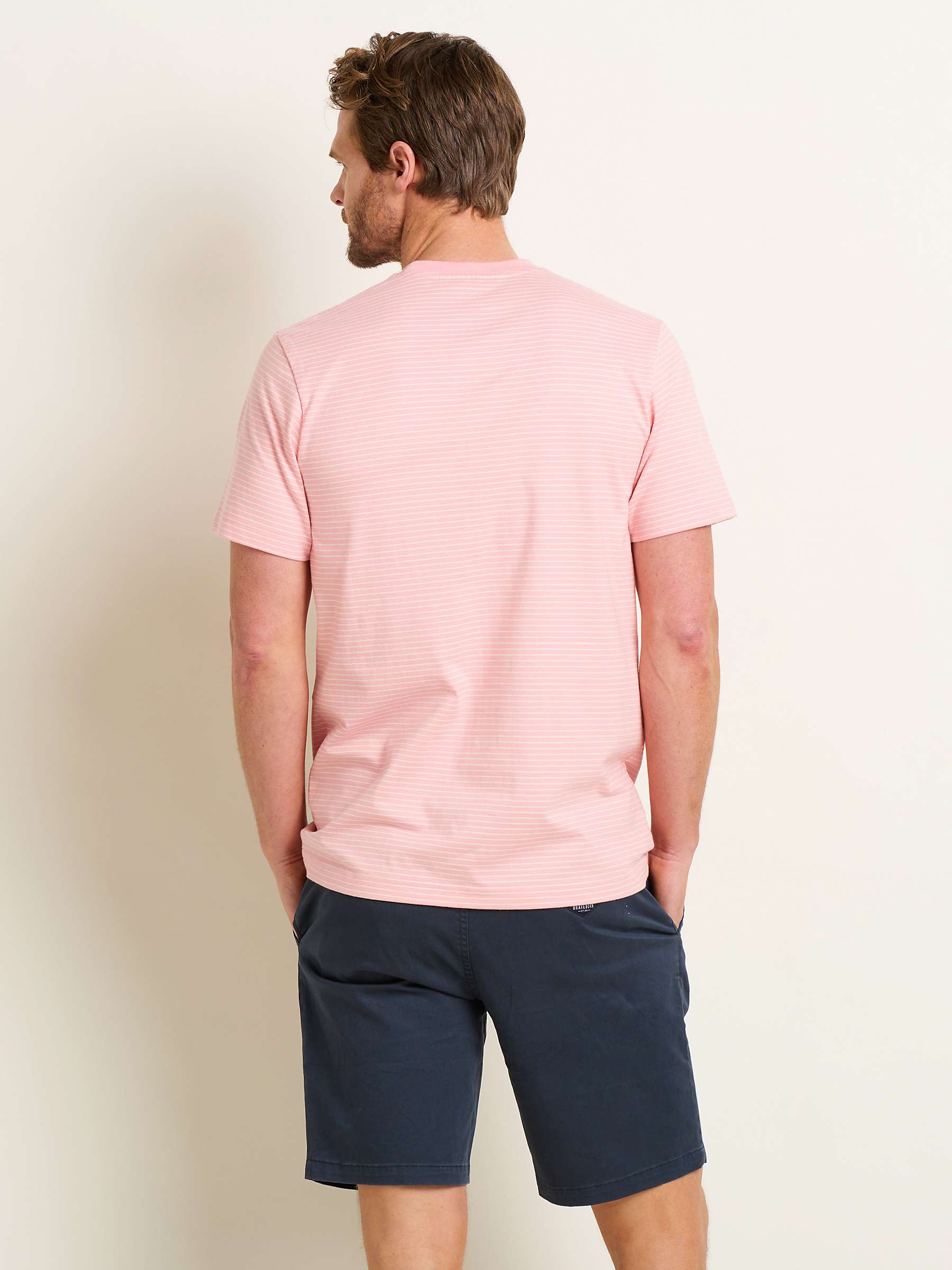 Buy Brakeburn Fine Stripe T-Shirt, Pink Online at johnlewis.com