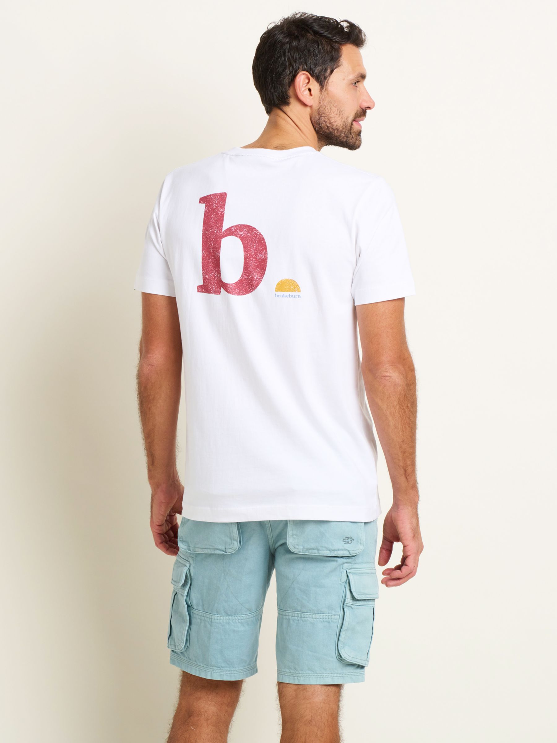 Brakeburn Logo Graphic T-Shirt, White, L