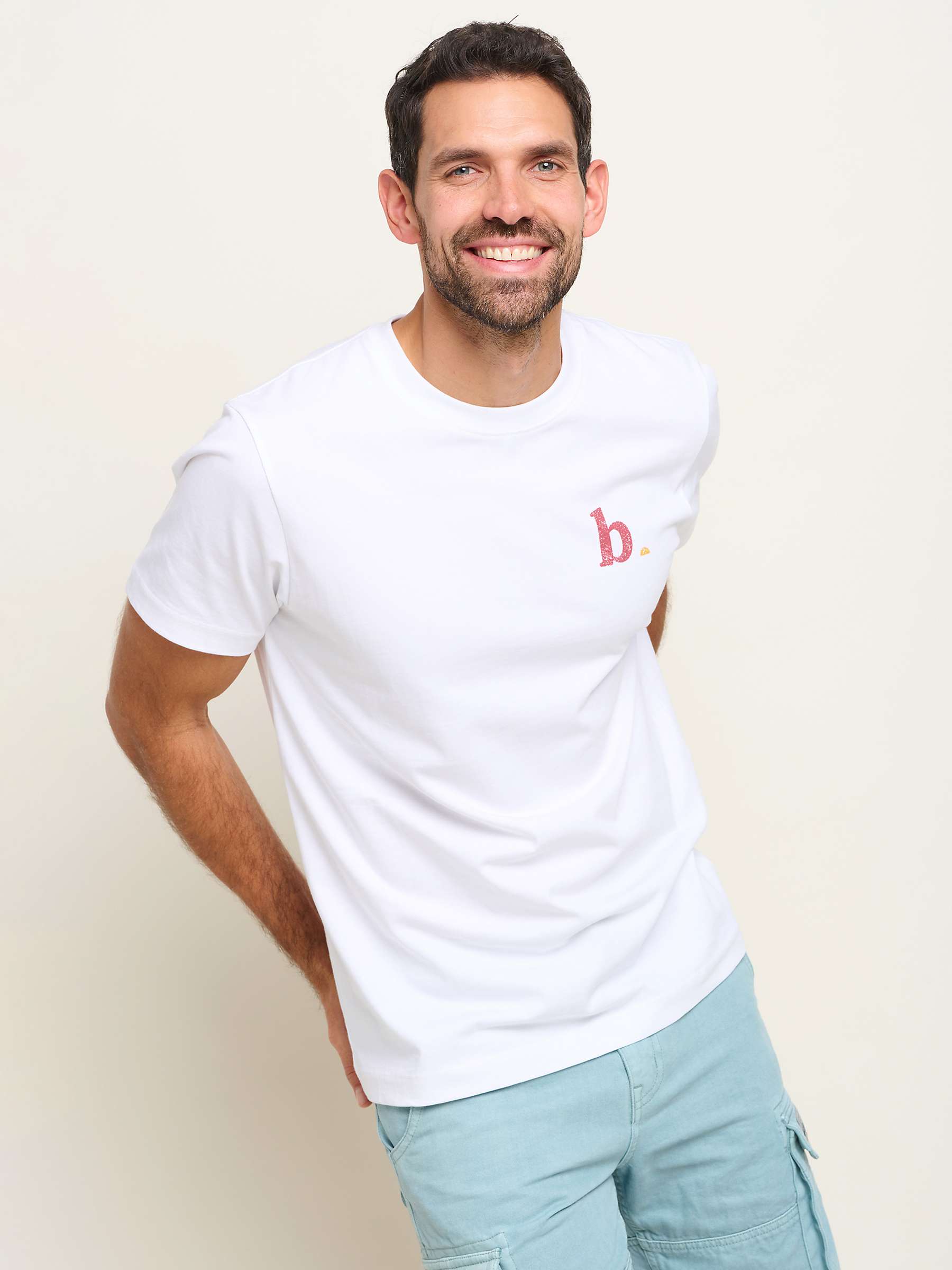 Buy Brakeburn Logo Graphic T-Shirt, White Online at johnlewis.com