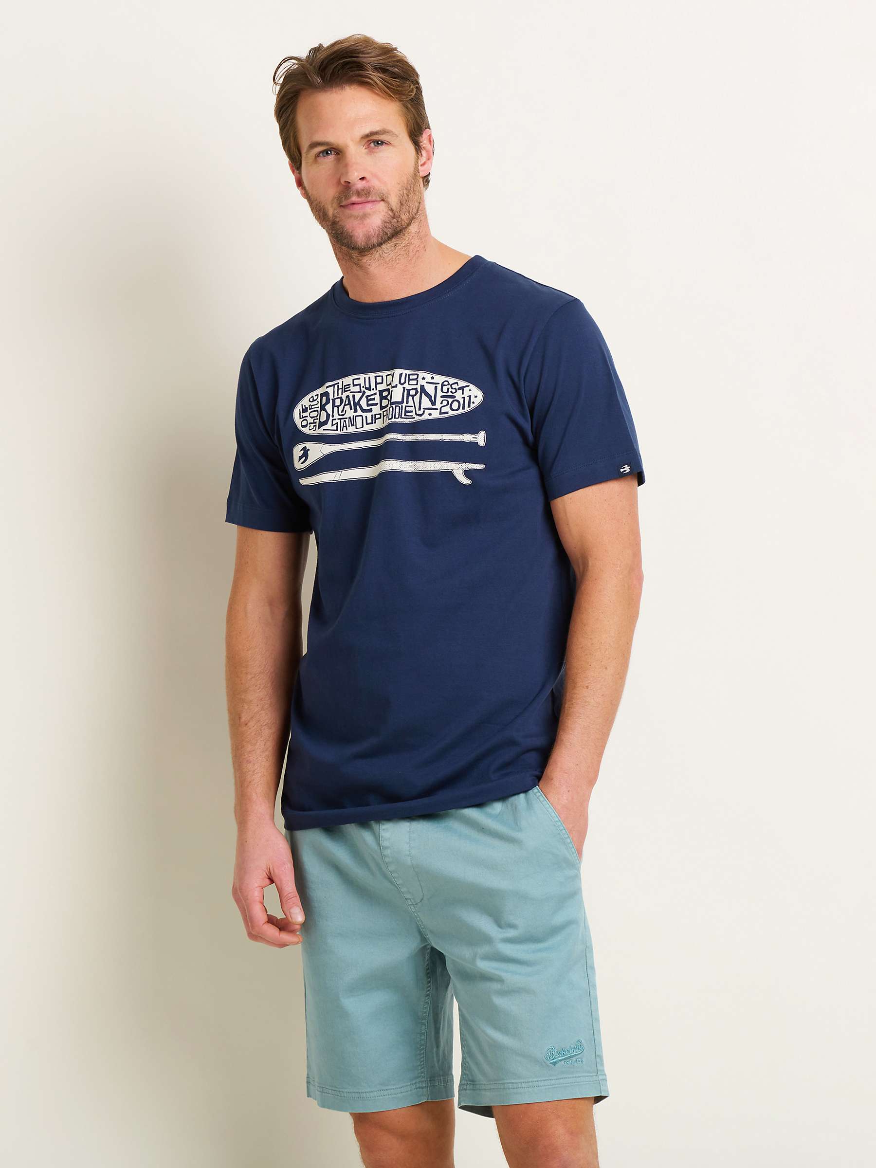 Buy Brakeburn Sup Paddle Graphic T-Shirt, Navy Online at johnlewis.com