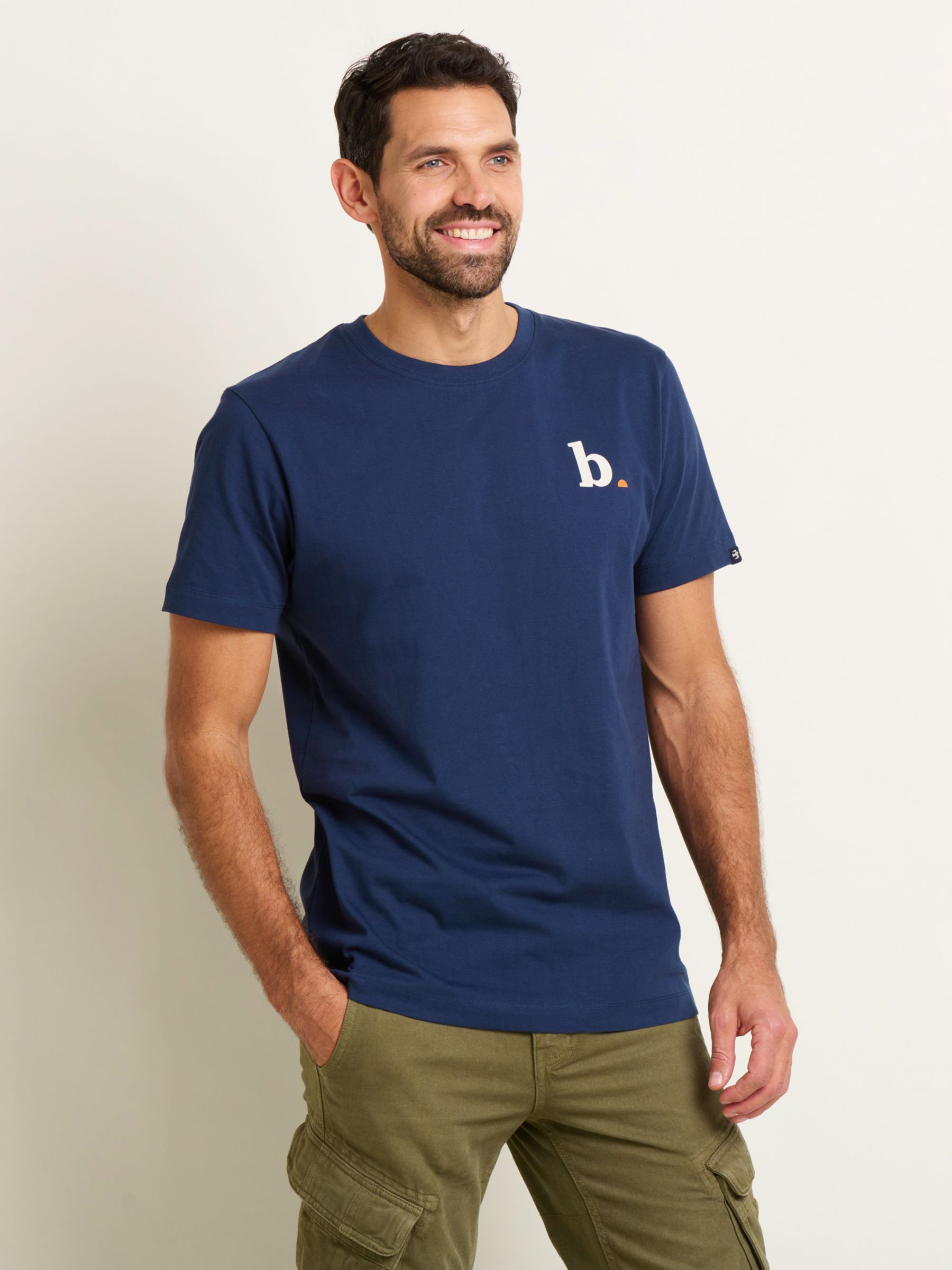 Brakeburn Logo Back Graphic T-Shirt, Navy, L