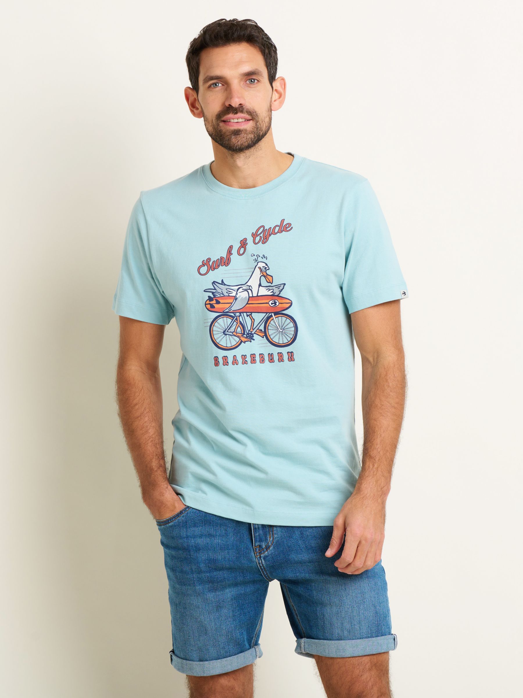 Brakeburn Seagul Graphic T-Shirt, Blue, XXL