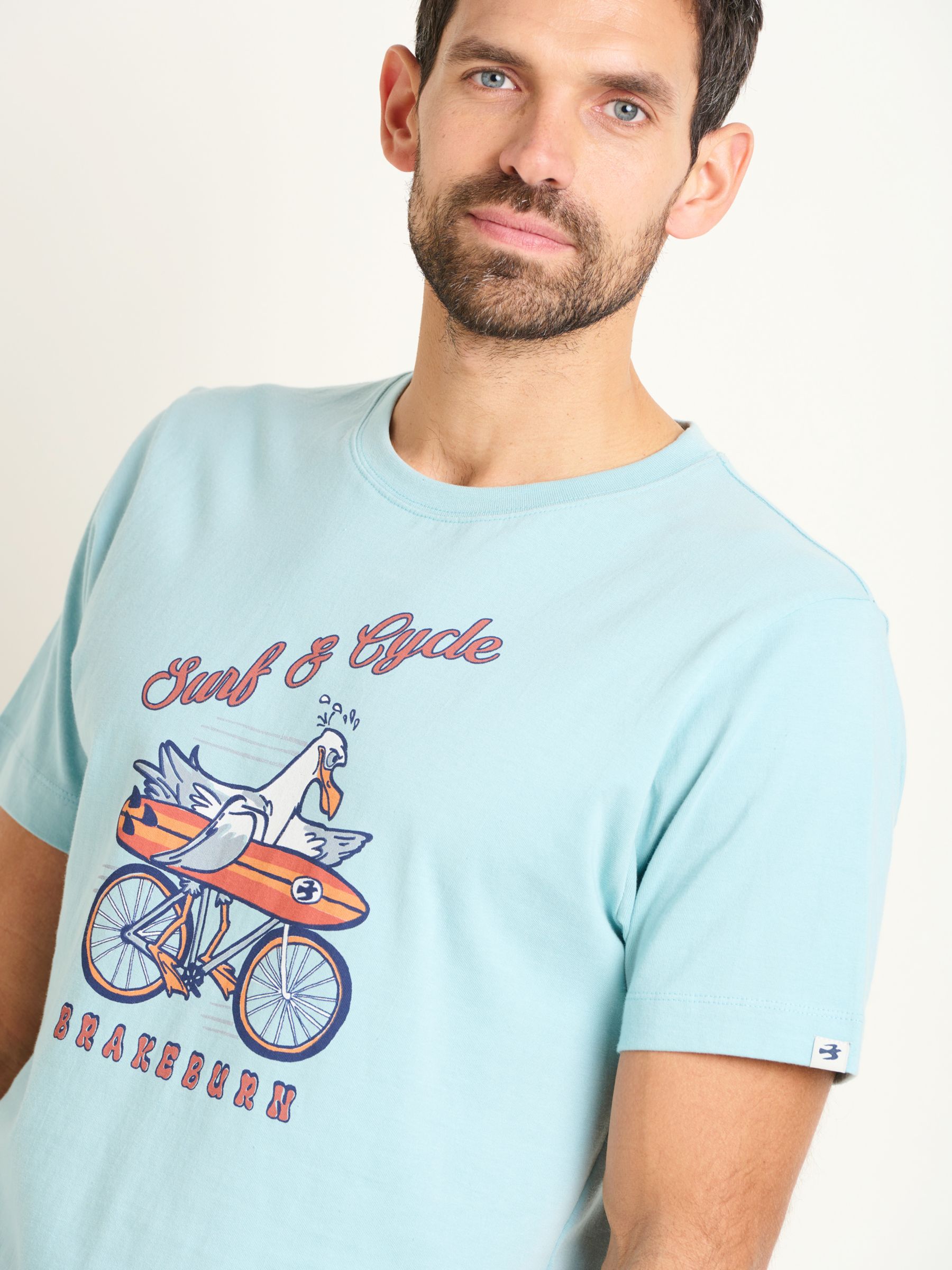 Brakeburn Seagul Graphic T-Shirt, Blue, XXL