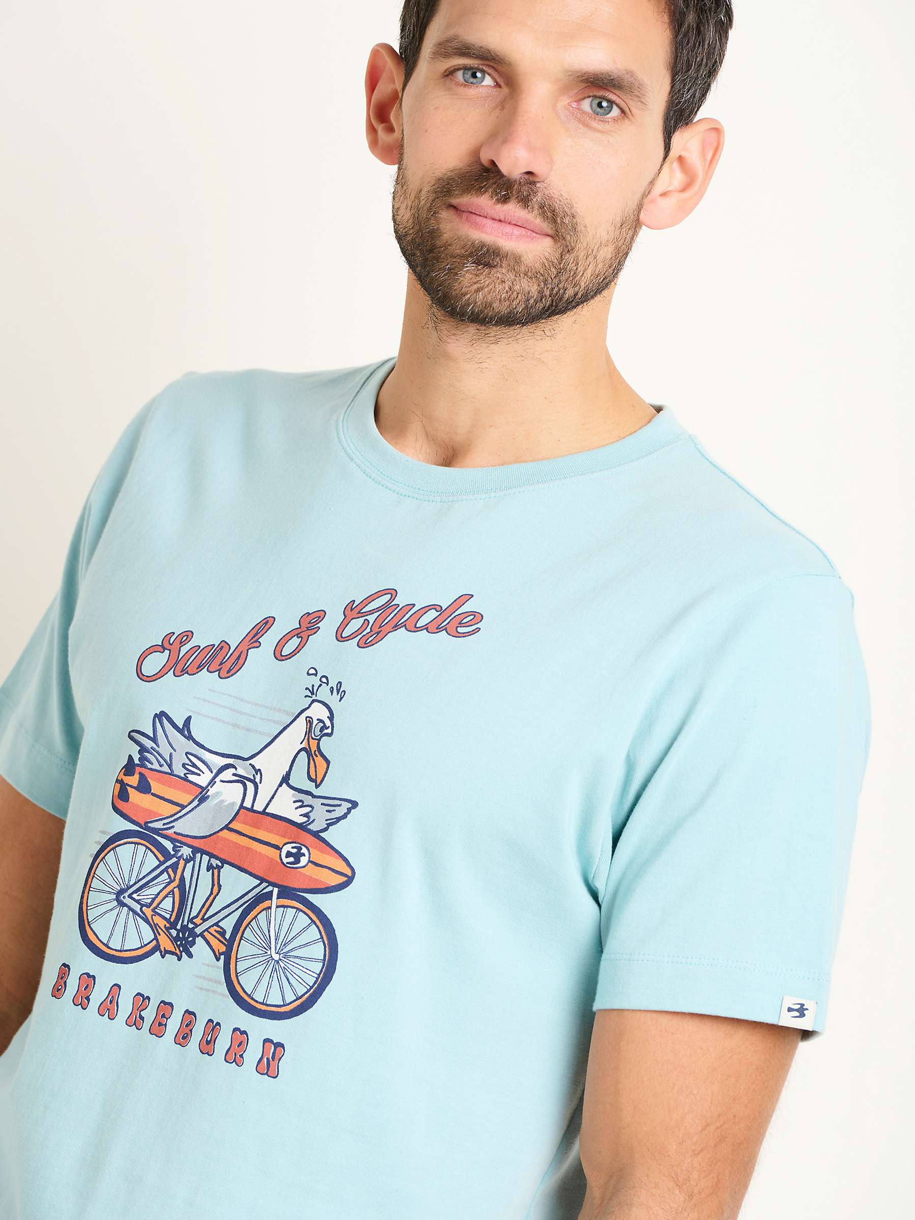 Buy Brakeburn Seagul Graphic T-Shirt, Blue Online at johnlewis.com