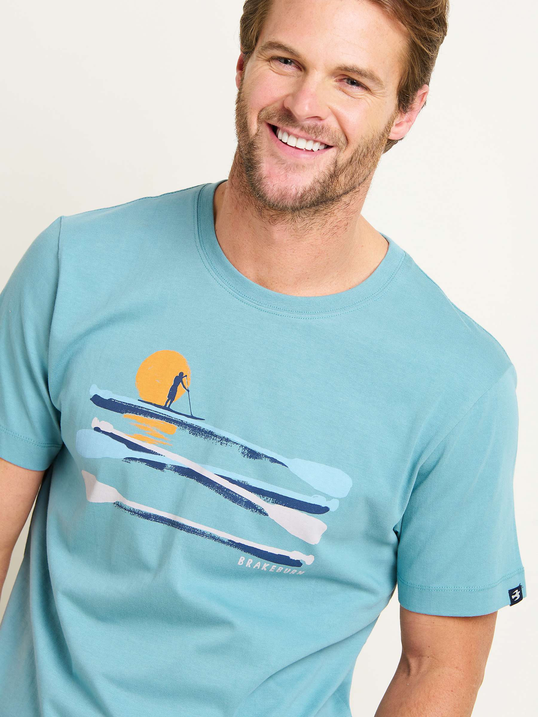 Buy Brakeburn Paddle Board T-Shirt, Blue Online at johnlewis.com