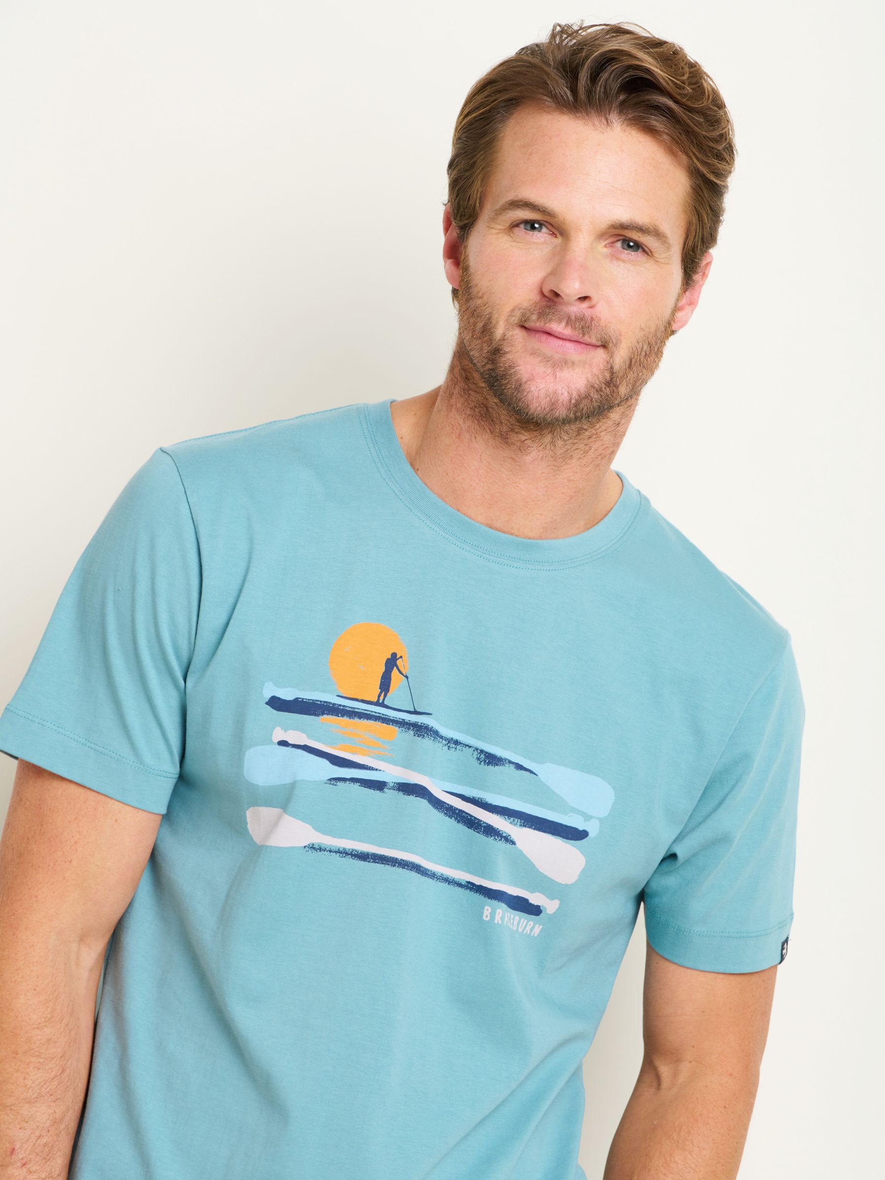 Brakeburn Paddle Board T-Shirt, Blue at John Lewis & Partners
