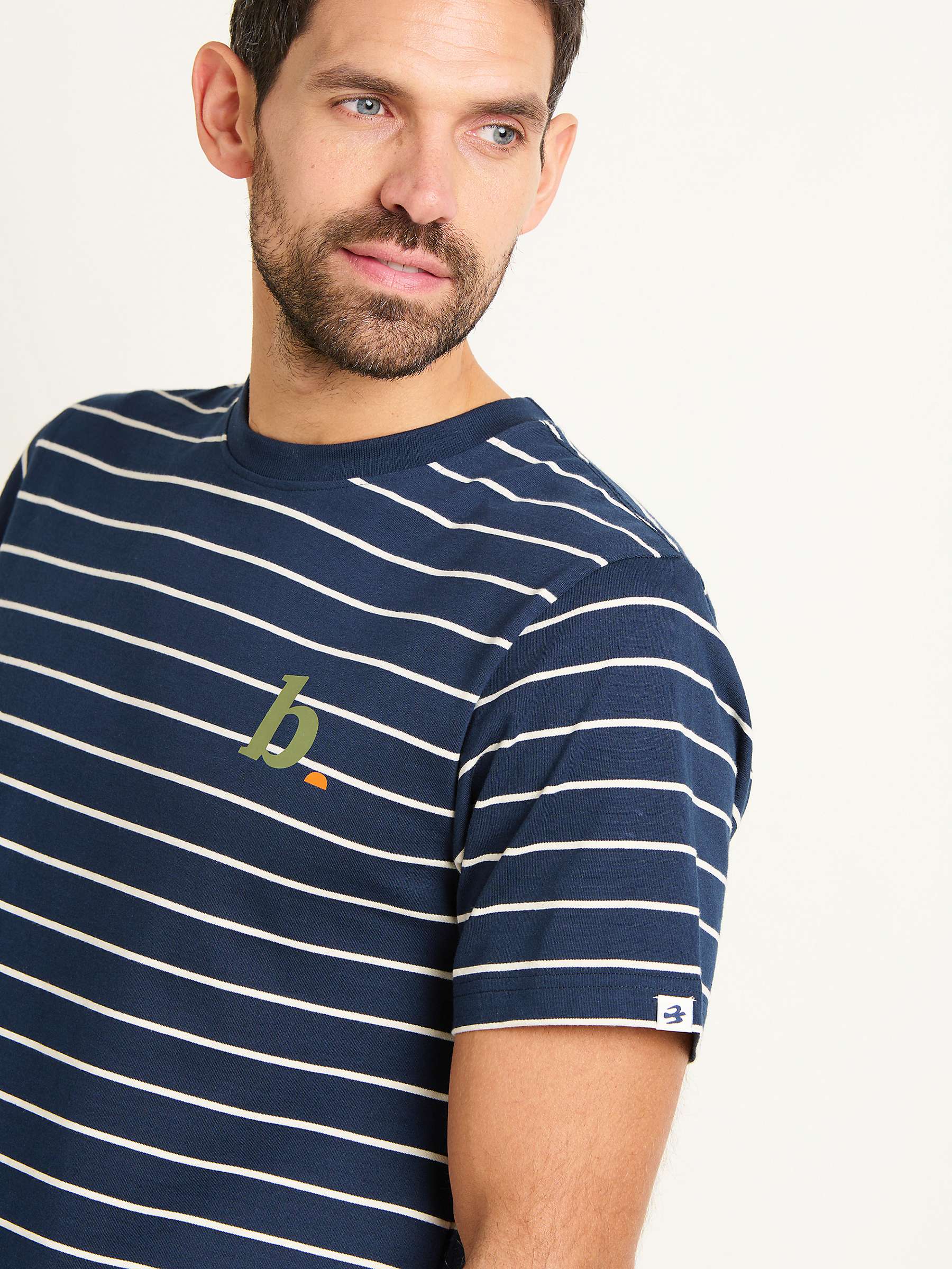Buy Brakeburn Stripe Pocket T-Shirt, Navy Online at johnlewis.com