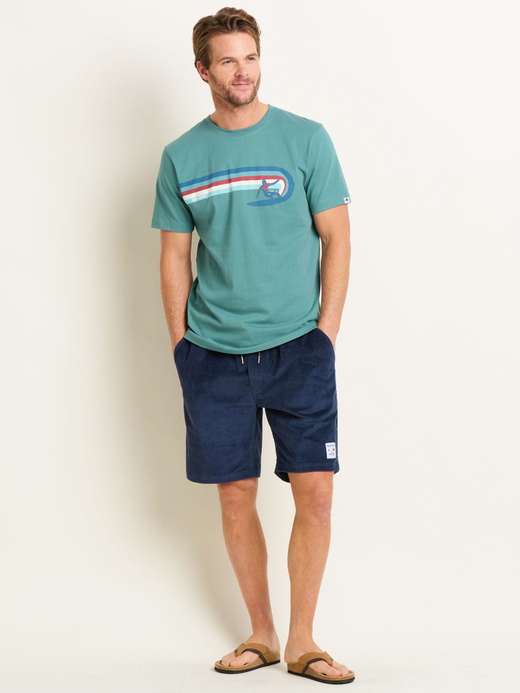 Brakeburn Surfer Graphic T-Shirt, Green, L