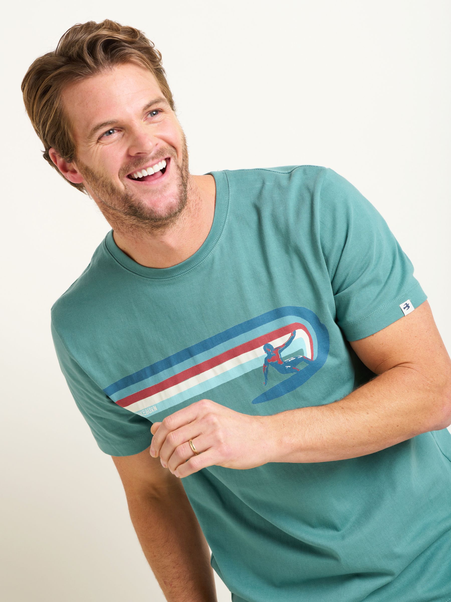 Brakeburn Surfer Graphic T-Shirt, Green, L