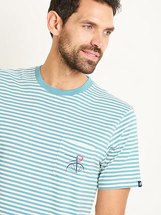 Brakeburn Stripe Pocket T-Shirt, Blue