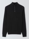 John Lewis Cotton & Cashmere Blend Button Neck Jumper