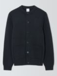 John Lewis Cotton & Cashmere Blend Knit Bomber, Blue Black