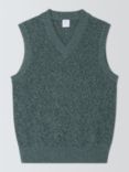 John Lewis Fisherman Cotton Rib Knit Tank Top, Green Gables/Grey Mist