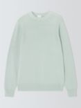 John Lewis Cotton Cashmere Blend Crew Neck Jumper, Eucalyptus