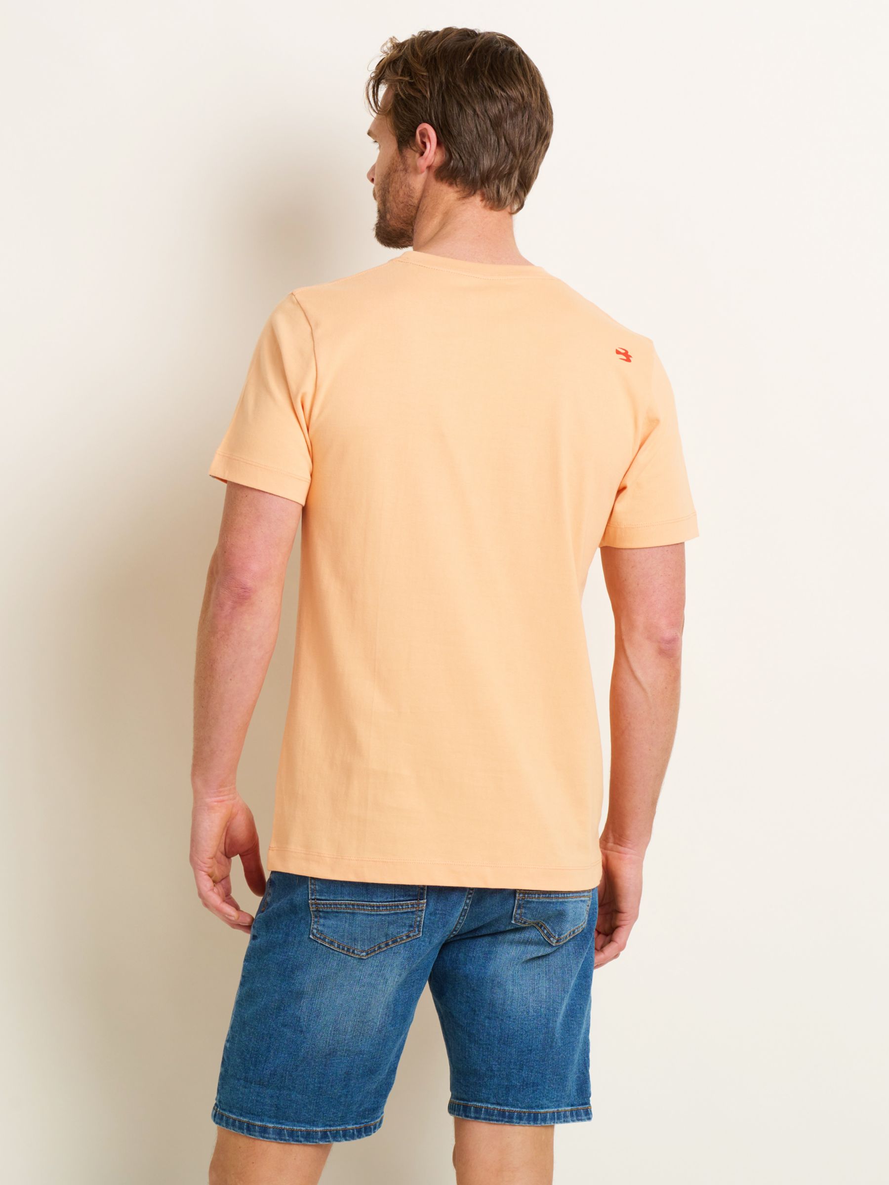 Brakeburn Island Cotton T-Shirt, Orange/Multi, L