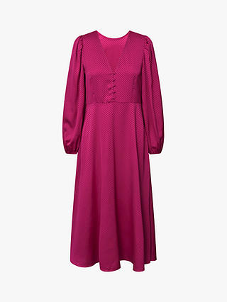A-VIEW Enitta Long Sleeve Midi Dress, Pink