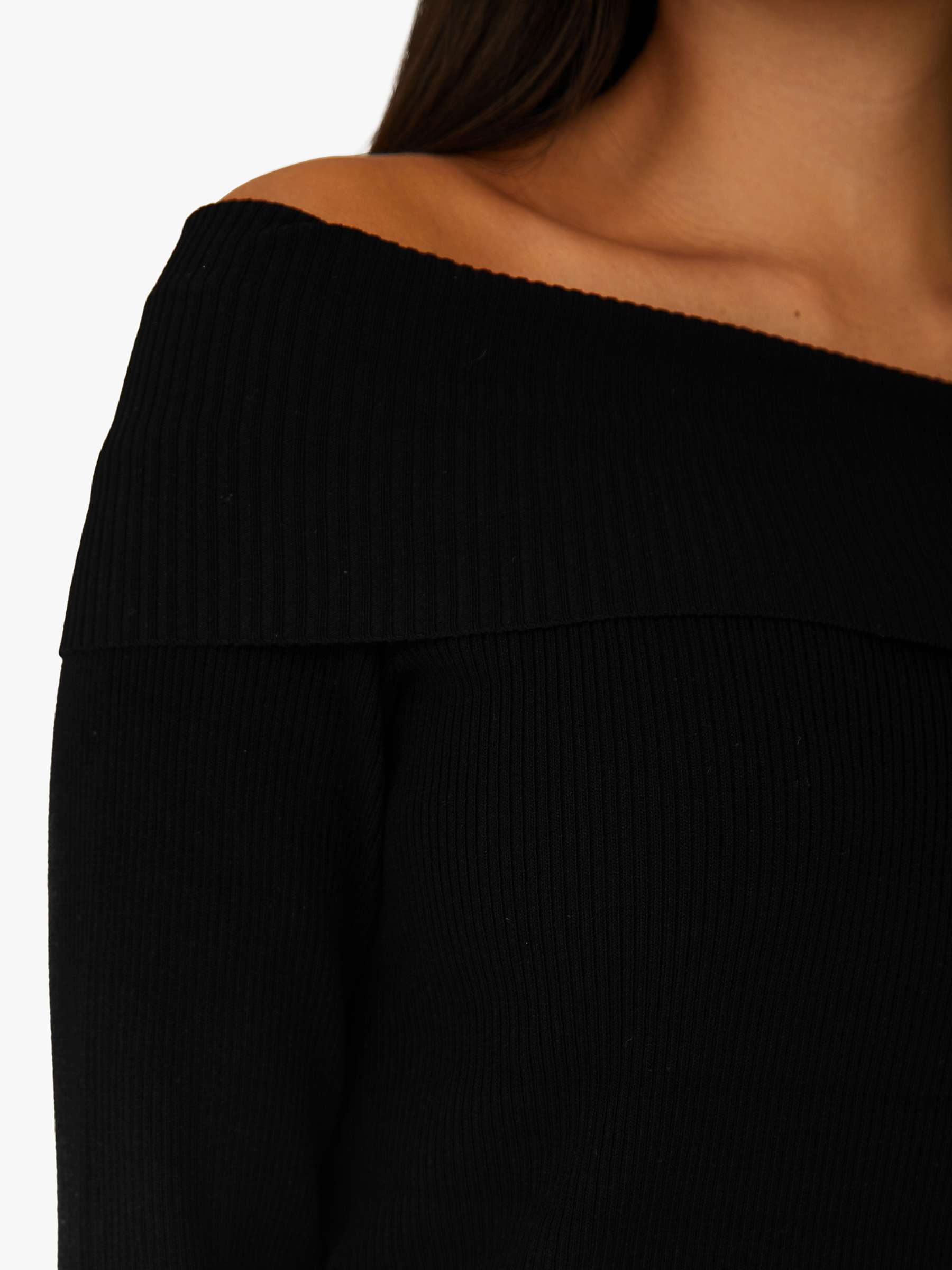 Buy A-VIEW Ribbed Bardot Blouse Online at johnlewis.com