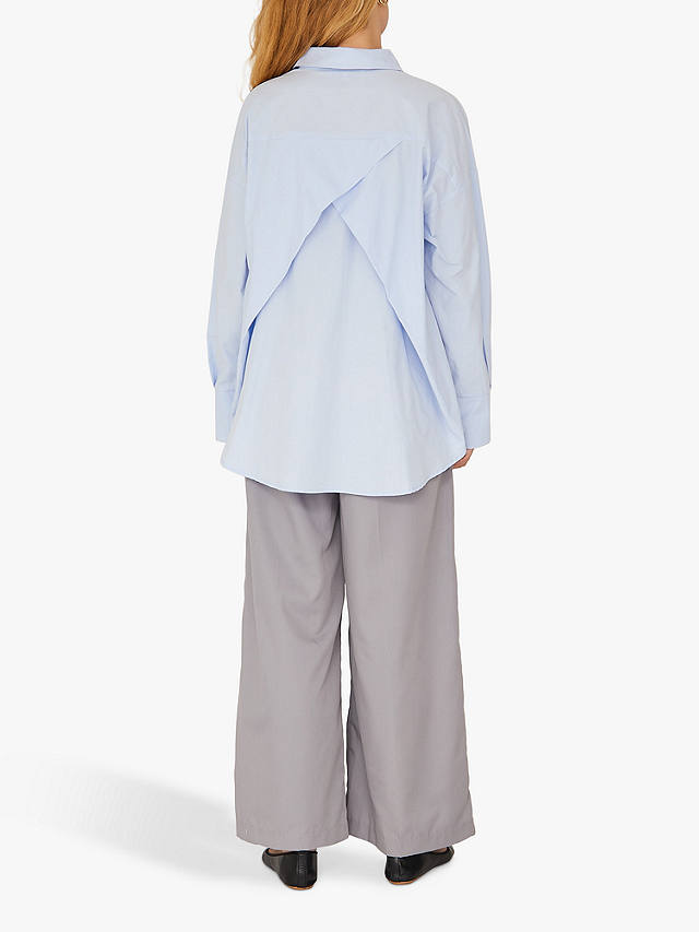 A-VIEW Magnolia Cotton Loose Shirt, Light Blue