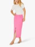 A-VIEW Kana Rose Denim Midi Skirt, Pink