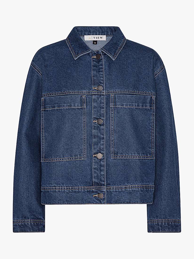 Buy A-VIEW Sean Denim Jacket, Denim Blue Online at johnlewis.com