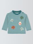 John Lewis Baby Dino Long Sleeve Cotton Top, Multi