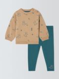 John Lewis Baby Dino Sweatshirt and Leggings Set, Multi