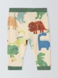 John Lewis Baby Dino Print Joggers, Multi