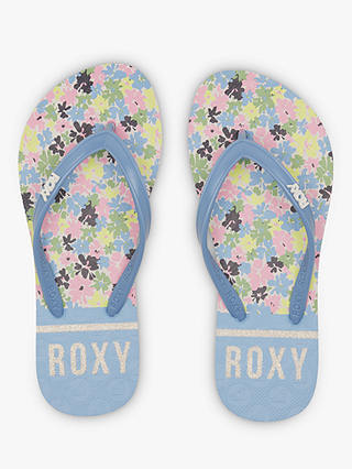 Roxy Kids' Viva Stamp II Sandals, Blue/Pink