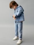 Mango Baby Hoodie Denim Jacket, Open Blue