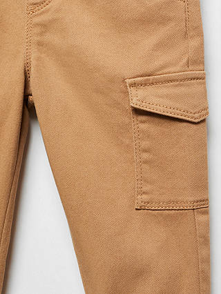Mango Baby Flores Cargo Trousers, Medium Brown