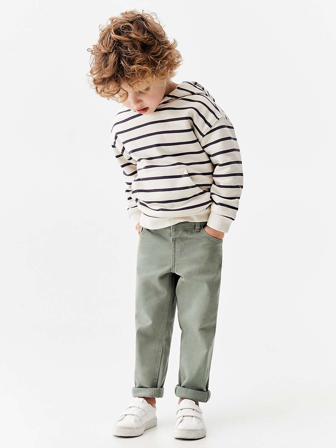 Buy Mango Baby Mauro Stretch Trousers, Beige Khaki Online at johnlewis.com