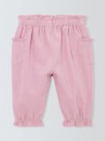 John Lewis Baby Corduroy Trousers, Pink