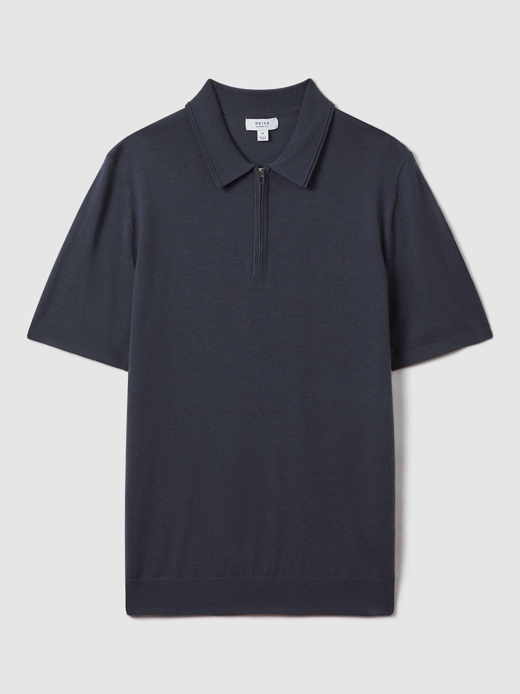 Buy Reiss Maxwell Merino Zip Neck Polo Shirt Online at johnlewis.com