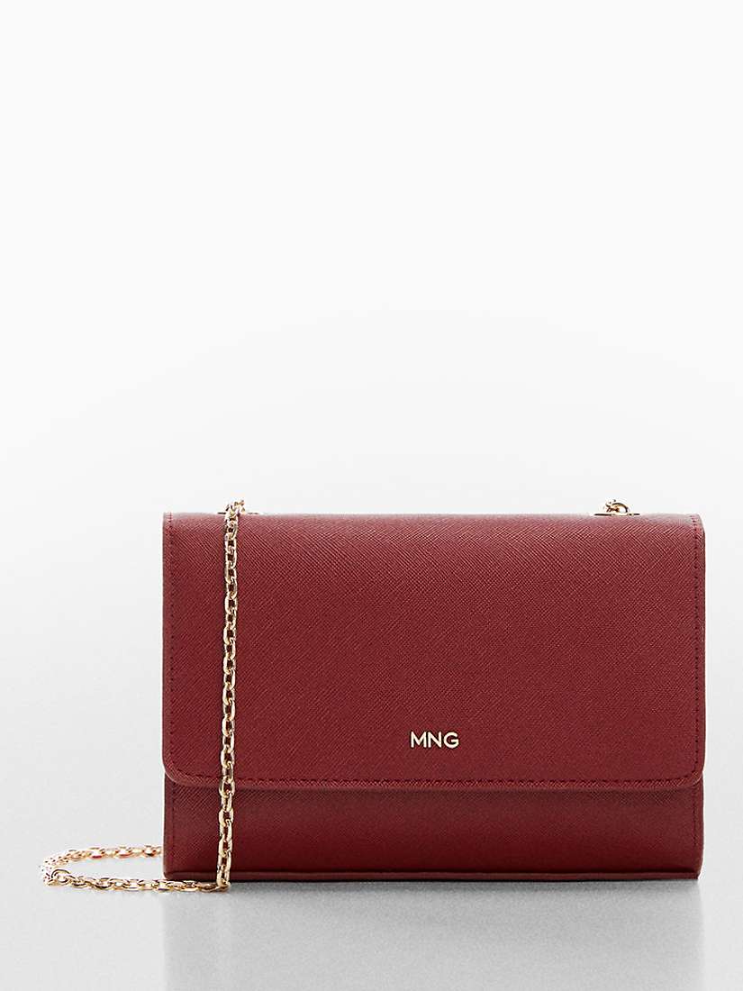 Buy Mango Coro Chain Strap Clutch Bag, Red Online at johnlewis.com