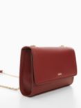 Mango Coro Chain Strap Clutch Bag, Red