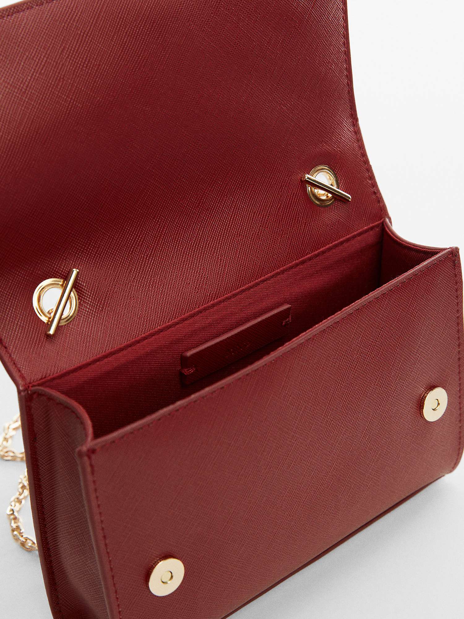 Buy Mango Coro Chain Strap Clutch Bag, Red Online at johnlewis.com