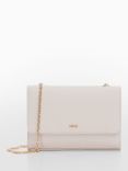 Mango Coro Saffiano Effect Chain Strap Clutch Bag, Light Pink