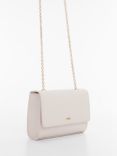 Mango Coro Saffiano Effect Chain Strap Clutch Bag, Light Pink