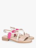 NeroGiardini Cross Strap Leather Sandals, Pink