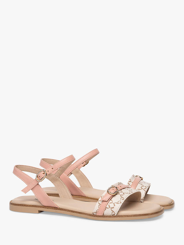 NeroGiardini Leather Flat Sandals, Pink
