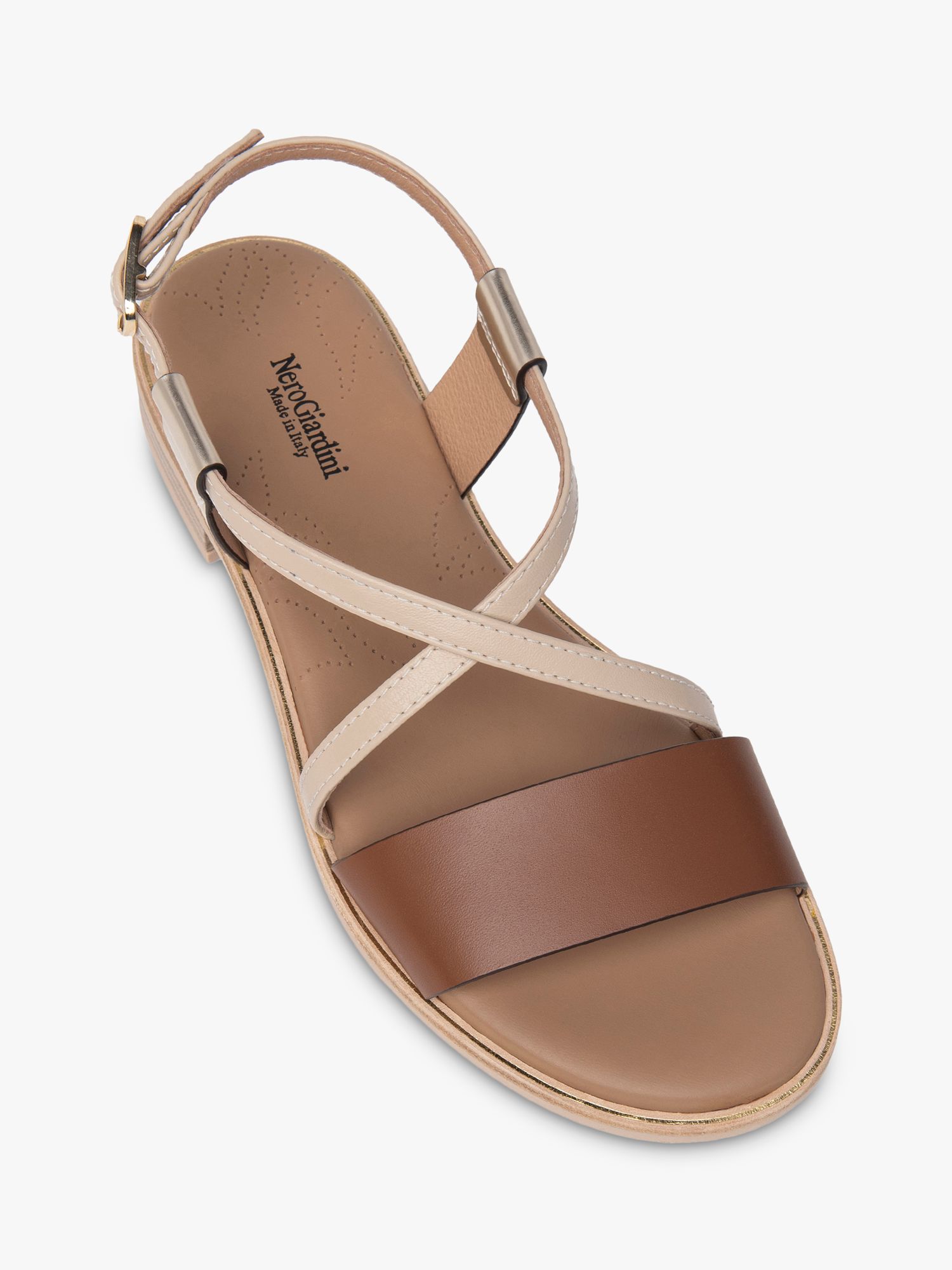 Buy NeroGiardini Cross Strap Leather Sandals Online at johnlewis.com