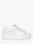 NeroGiardini Leather Lace Up Trainers, White, White