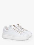 NeroGiardini Leather Lace Up Trainers, White