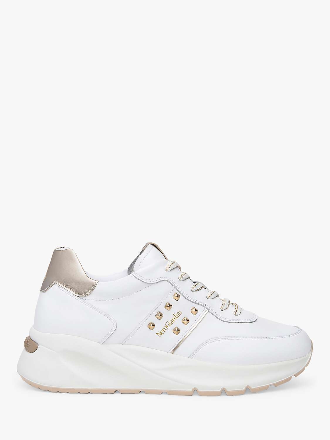 Buy NeroGiardini Studded Leather Trainers Online at johnlewis.com