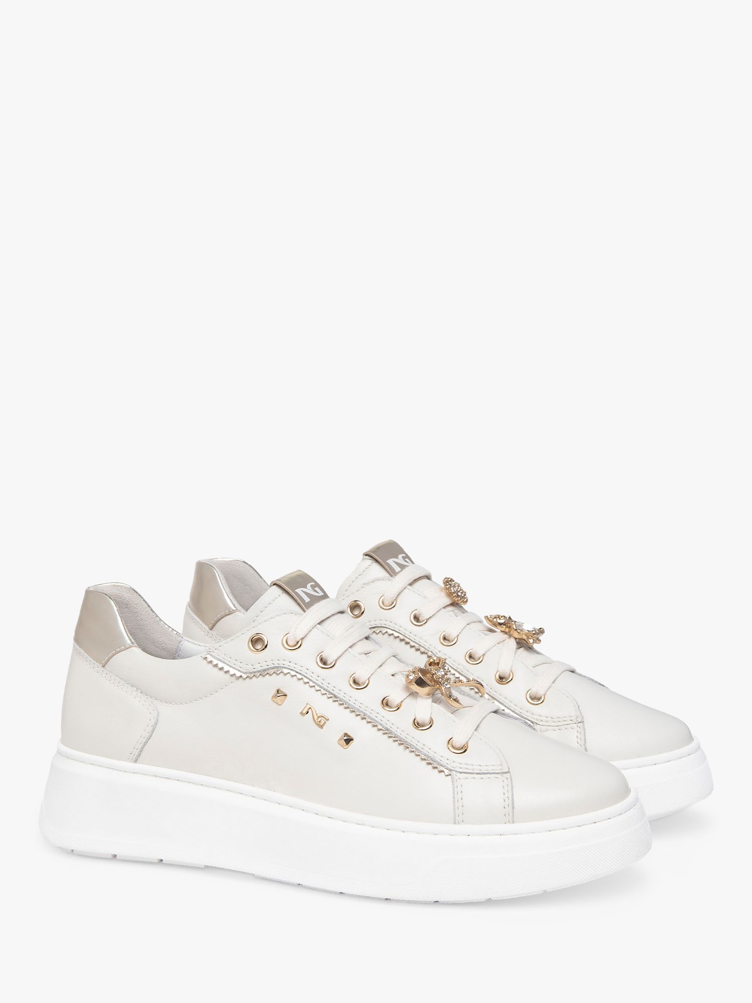 Buy NeroGiardini Leather Low Top Trainers Online at johnlewis.com