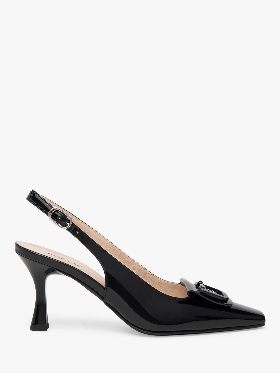 NeroGiardini Leather Slingback Court Shoes, Black at John Lewis & Partners