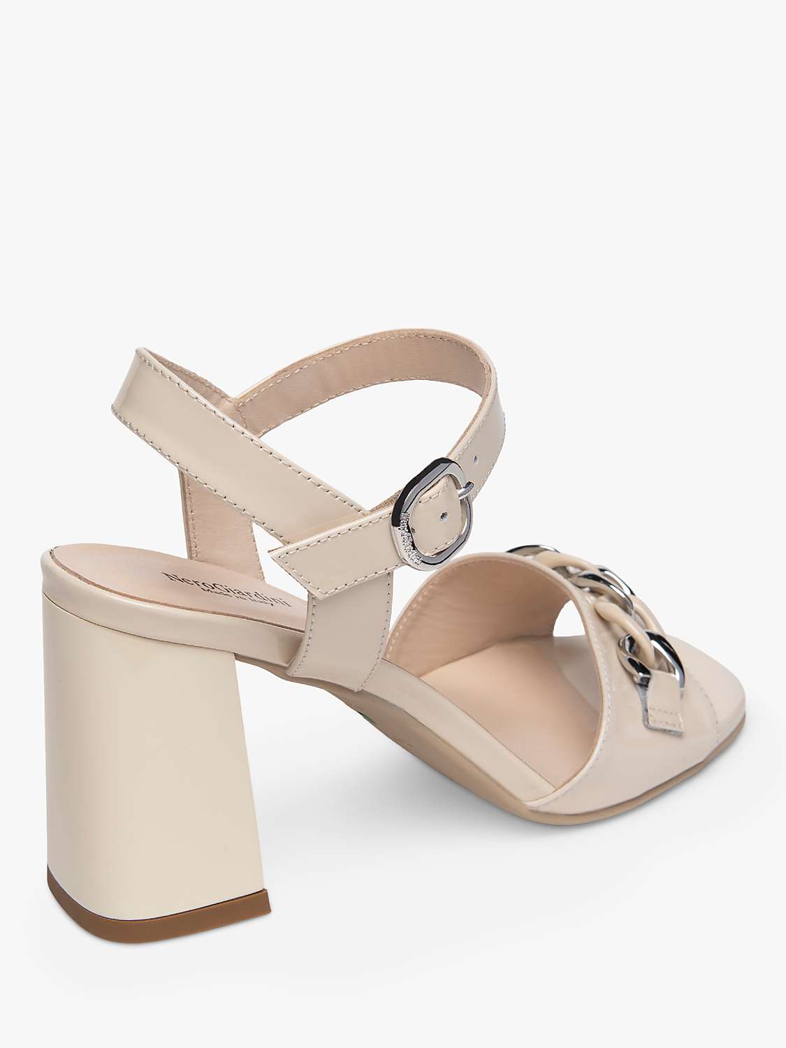 Buy NeroGiardini Block Heel Chain Sandals, Cream Online at johnlewis.com