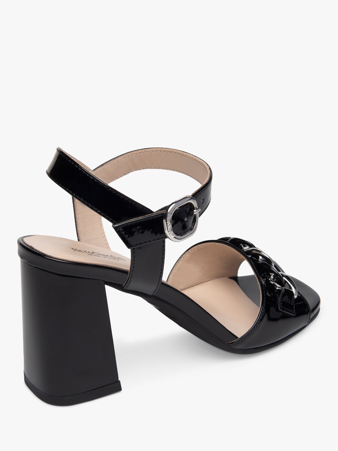Buy NeroGiardini Block Heel Chain Sandals, Black Online at johnlewis.com